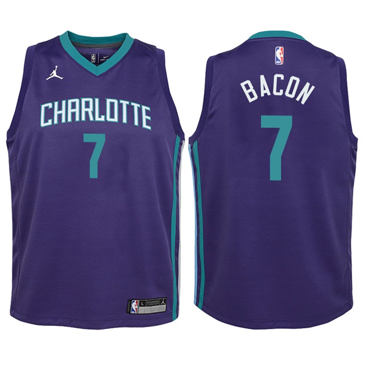 Youth 2017-18 Season Dwayne Bacon Charlotte Hornets #7 Statement Purple Swingman Jersey