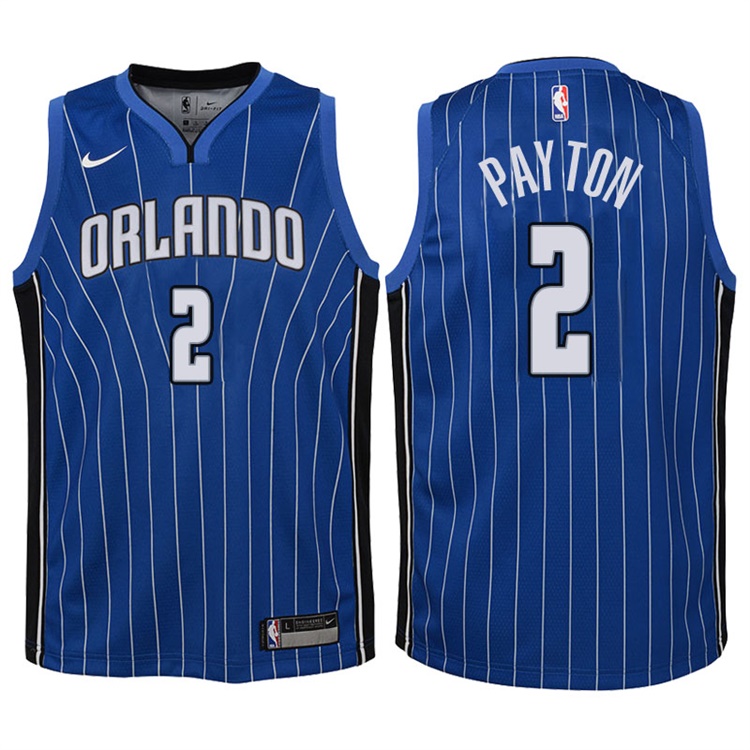 Youth 2017-18 Season Elfrid Payton Orlando Magic #2 Icon Blue Swingman Jersey