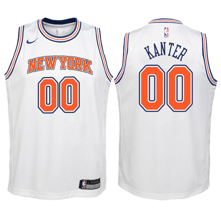 Youth 2017-18 Season Enes Kanter New York Knicks #00 Statement White Swingman Jersey Youth 2017-18 Season Enes Kanter New York Knicks #00 Statement White Swingman Jersey