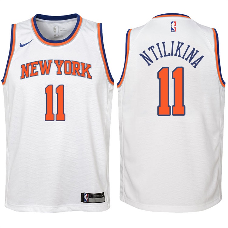 Youth 2017-18 Season Frank Ntilikina New York Knicks #11 Association White Swingman Jersey Youth 2017-18 Season Frank Ntilikina New York Knicks #11 Association White Swingman Jersey