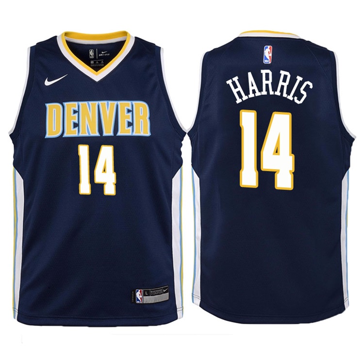 Youth 2017-18 Season Gary Harris Denver Nuggets #14 Icon Navy Swingman Jersey