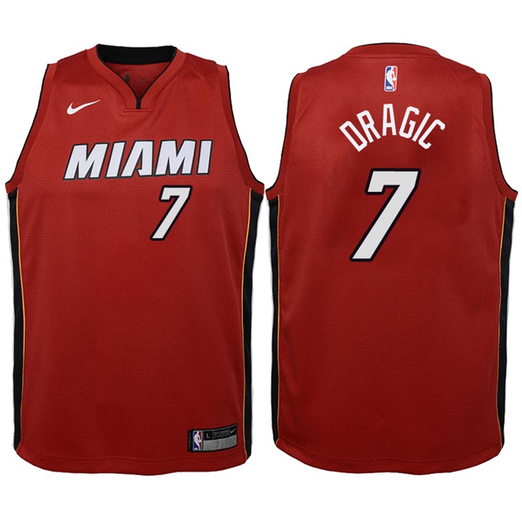 Youth 2017-18 Season Goran Dragic Miami Heat #7 Statement Red Swingman Jersey