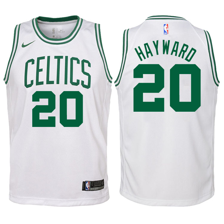 Youth 2017-18 Season Gordon Hayward Boston Celtics #20 Association White Swingman Jersey