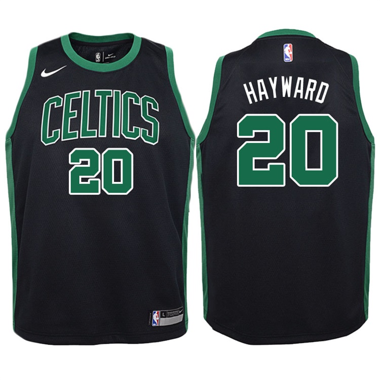Youth 2017-18 Season Gordon Hayward Boston Celtics #20 Statement Black Swingman Jersey Youth 2017-18 Season Gordon Hayward Boston Celtics #20 Statement Black Swingman Jersey