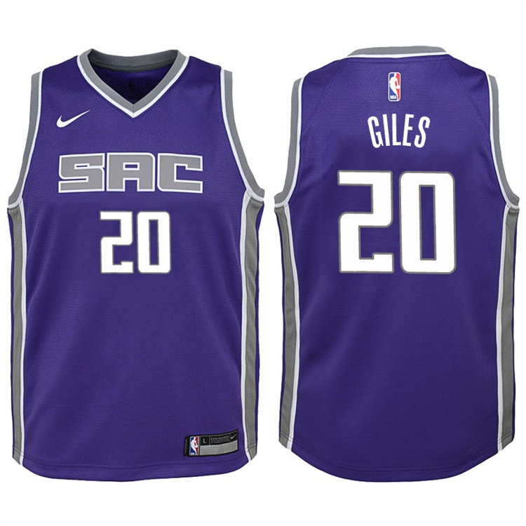 Youth 2017-18 Season Harry Giles Sacramento Kings #20 Icon Purple Swingman Jersey