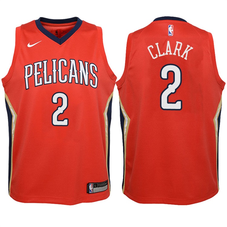 Youth 2017-18 Season Ian Clark New Orleans Pelicans #2 Icon Red Swingman Jersey