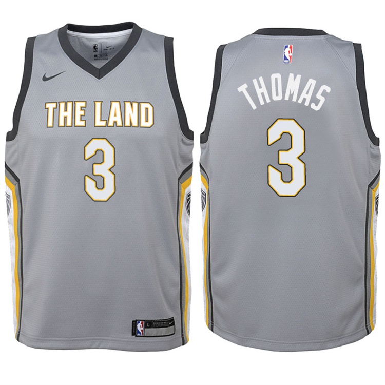 Youth 2017-18 Season Isaiah Thomas Cleveland Cavaliers #3 City Edition Gray Swingman Jersey Youth 2017-18 Season Isaiah Thomas Cleveland Cavaliers #3 City Edition Gray Swingman Jersey