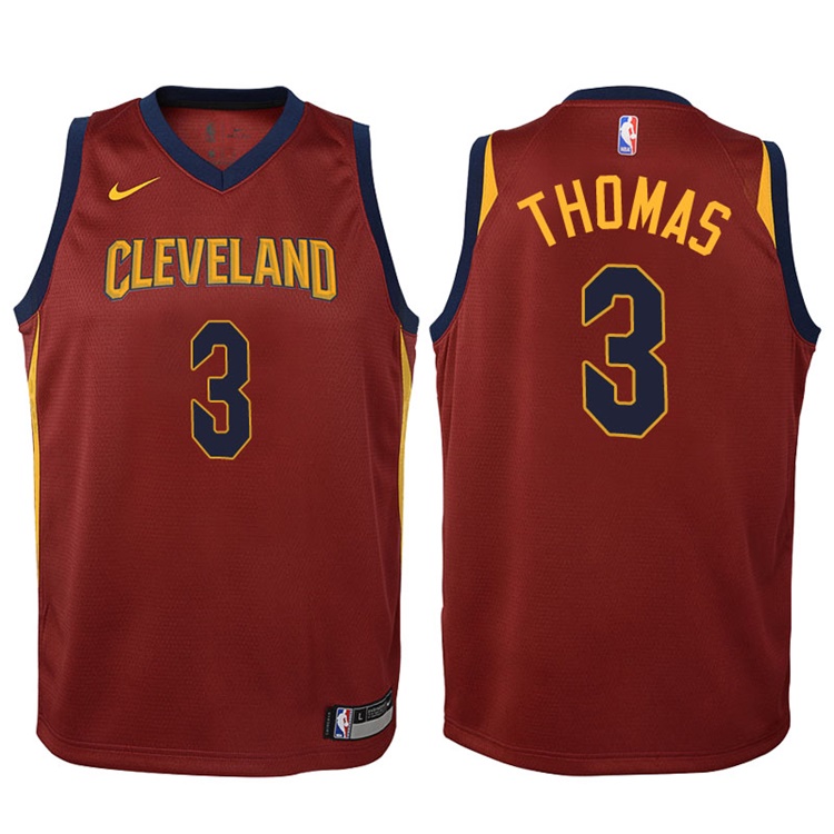 Youth 2017-18 Season Isaiah Thomas Cleveland Cavaliers #3 Icon Maroon Swingman Jersey