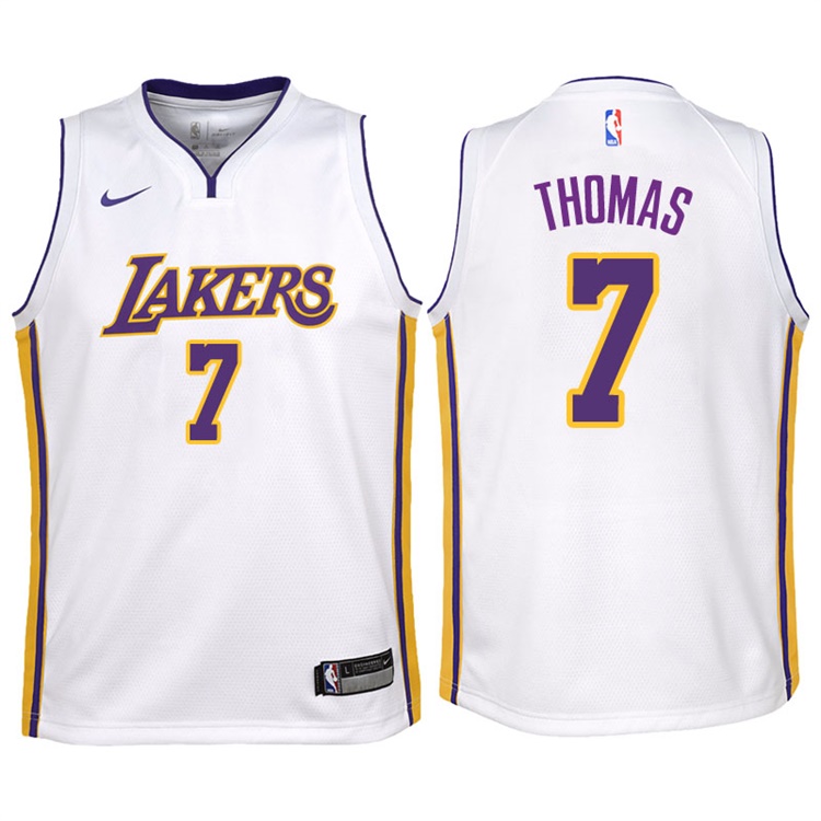 Youth 2017-18 Season Isaiah Thomas Los Angeles Lakers #7 Association White Swingman Jersey