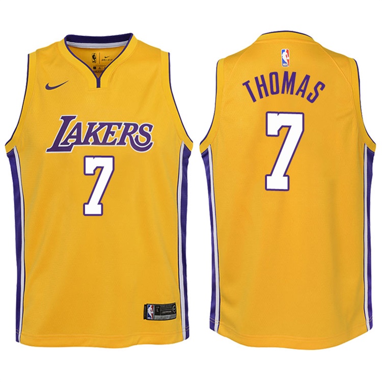 Youth 2017-18 Season Isaiah Thomas Los Angeles Lakers #7 Icon Gold Swingman Jersey