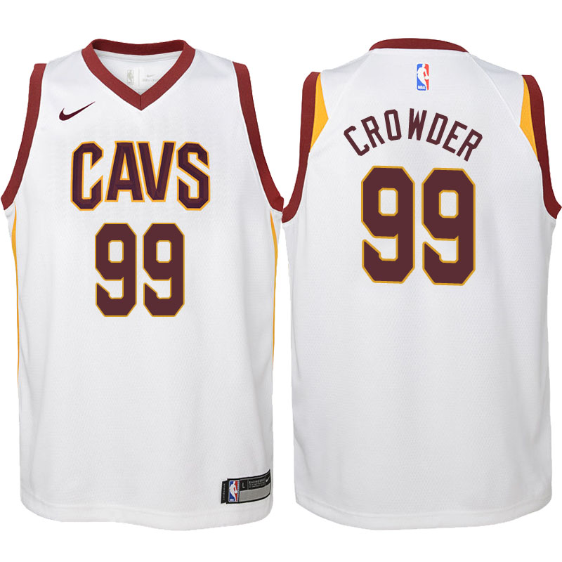 Youth 2017-18 Season Jae Crowder Cleveland Cavaliers #99 Association White Swingman Jersey