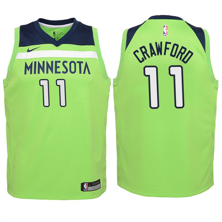 Youth 2017-18 Season Jamal Crawford Minnesota Timberwolves #11 Statement Green Swingman Jersey Youth 2017-18 Season Jamal Crawford Minnesota Timberwolves #11 Statement Green Swingman Jersey