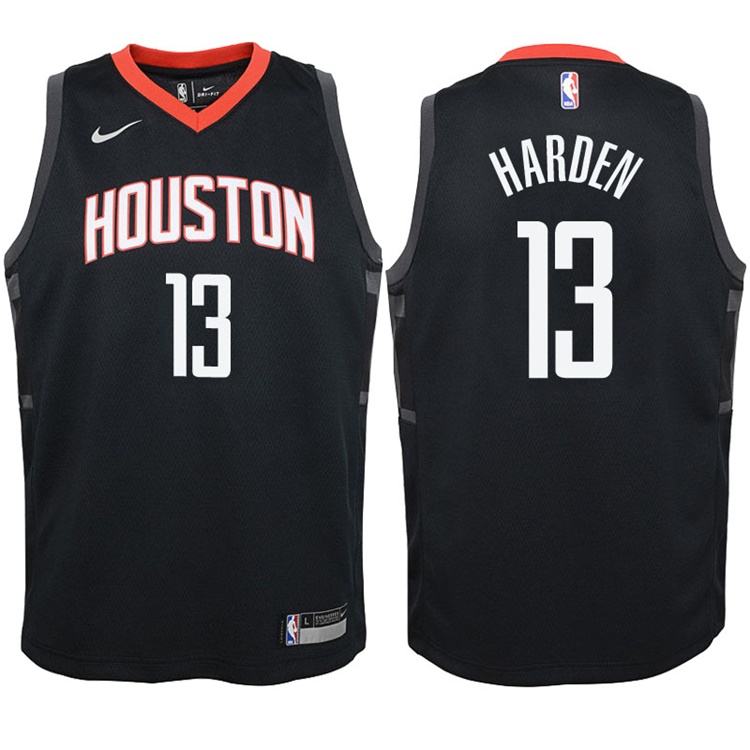 Youth 2017-18 Season James Harden Houston Rockets #13 City Edition Black Swingman Jersey