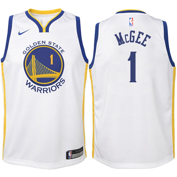 Youth 2017-18 Season JaVale McGee Golden State Warriors #1 Association White Swingman Jersey