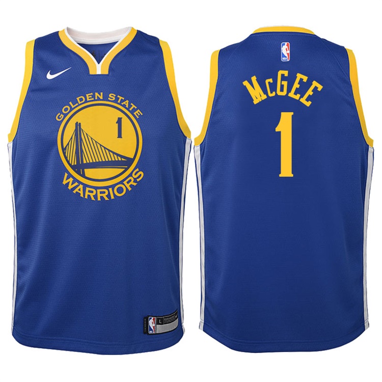 Youth 2017-18 Season JaVale McGee Golden State Warriors #1 Icon Royal Swingman Jersey
