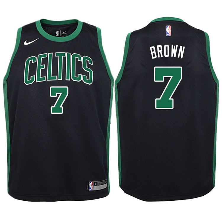 Youth 2017-18 Season Jaylen Brown Boston Celtics #7 Statement Black Swingman Jersey