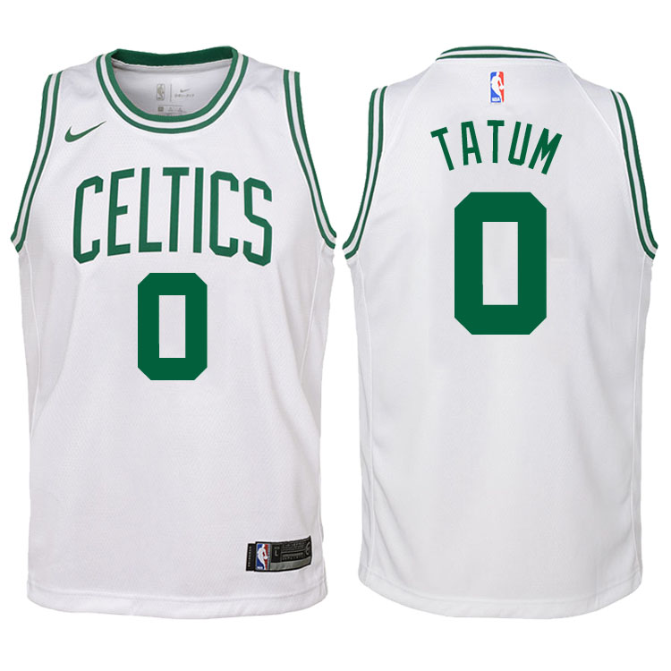 Youth 2017-18 Season Jayson Tatum Boston Celtics #0 Association White Swingman Jersey