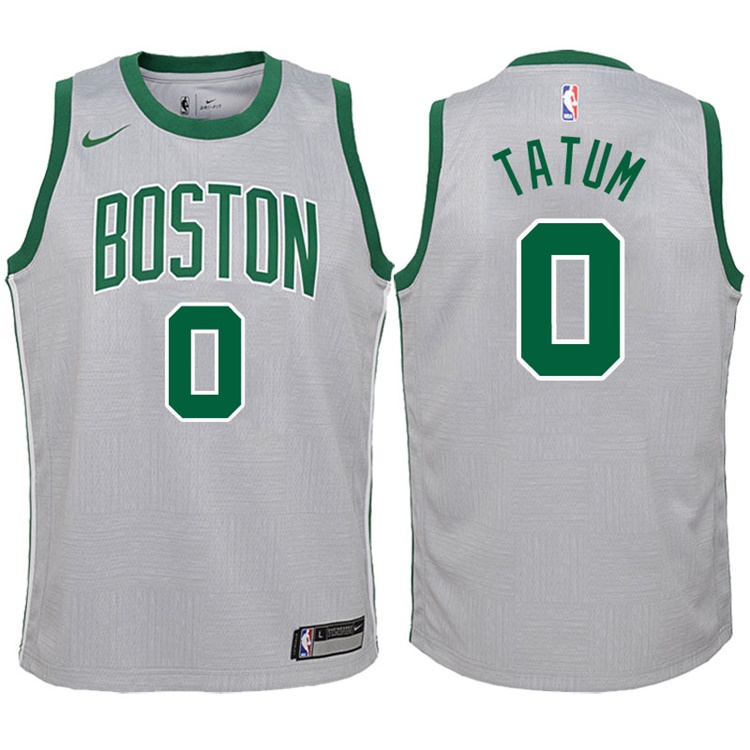 Youth 2017-18 Season Jayson Tatum Boston Celtics #0 City Edition Gray Swingman Jersey