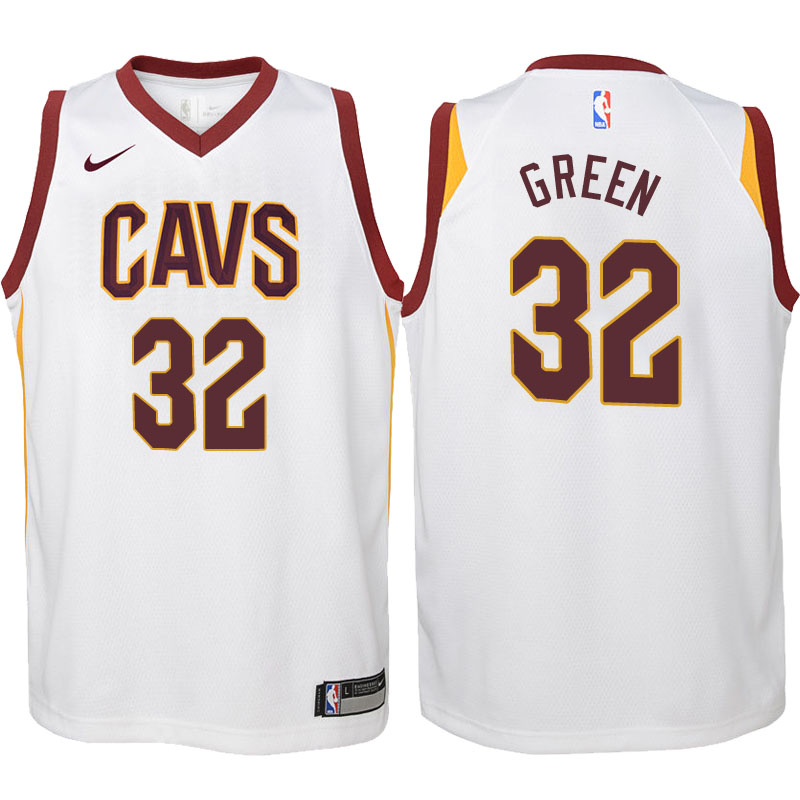 Youth 2017-18 Season Jeff Green Cleveland Cavaliers #32 Association White Swingman Jersey Youth 2017-18 Season Jeff Green Cleveland Cavaliers #32 Association White Swingman Jersey