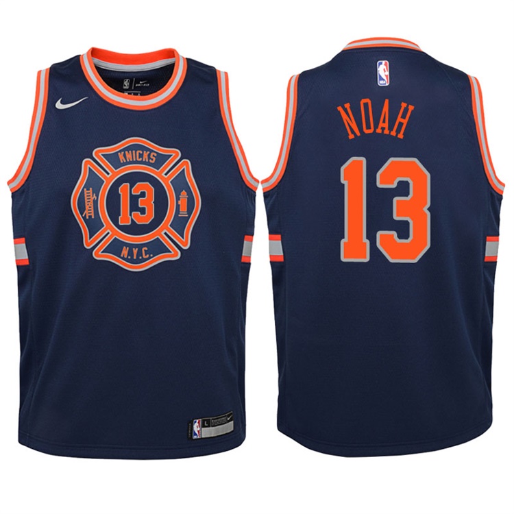 Youth 2017-18 Season Joakim Noah New York Knicks #13 City Edition Navy Swingman Jersey