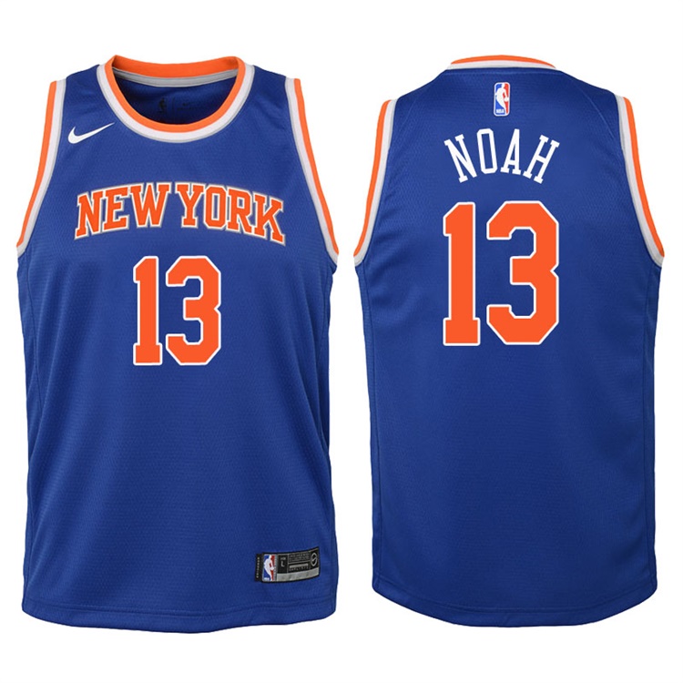 Youth 2017-18 Season Joakim Noah New York Knicks #13 Icon Blue Swingman Jersey