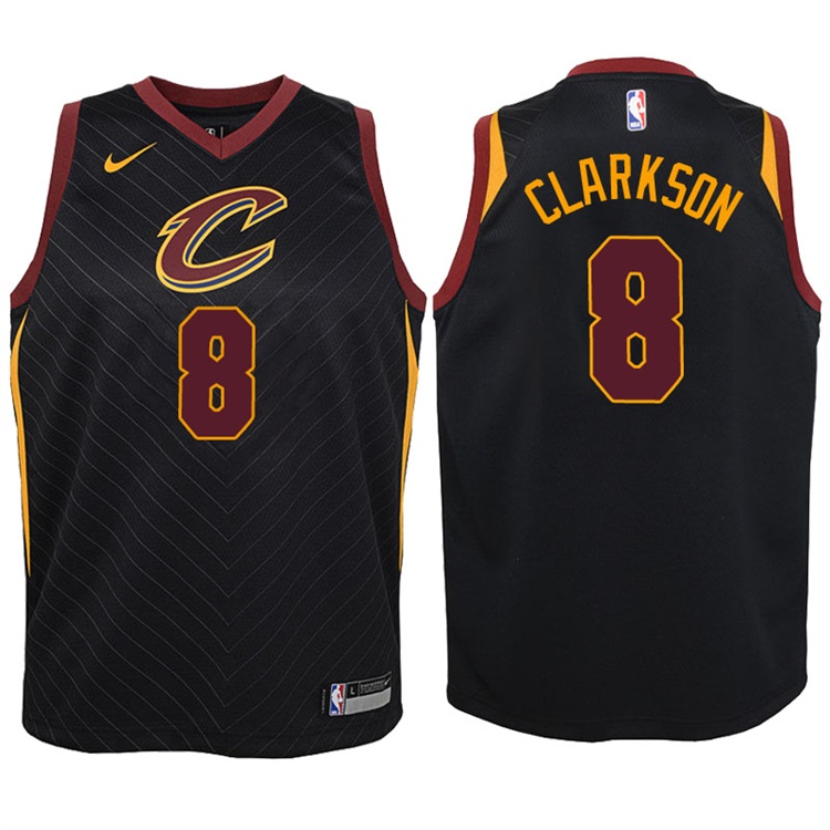 Youth 2017-18 Season Jordan Clarkson Cleveland Cavaliers #8 Statement Black Swingman Jersey Youth 2017-18 Season Jordan Clarkson Cleveland Cavaliers #8 Statement Black Swingman Jersey