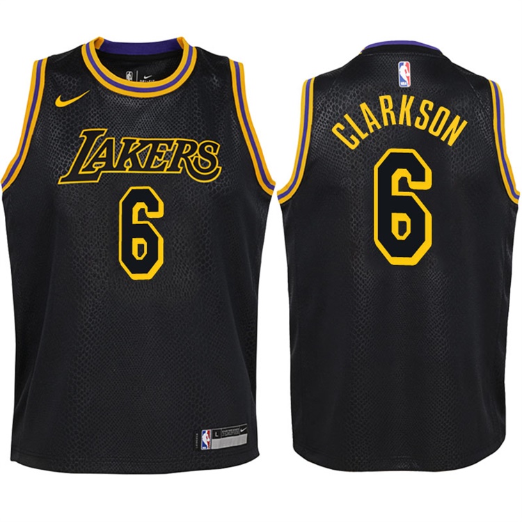 Youth 2017-18 Season Jordan Clarkson Los Angeles Lakers #6 City Edition Black Swingman Jersey