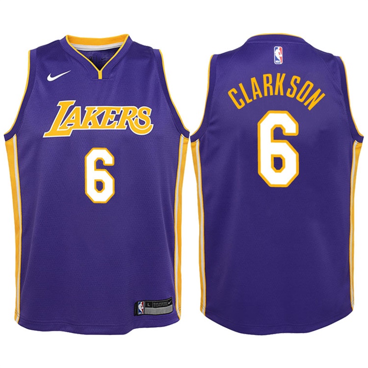 Youth 2017-18 Season Jordan Clarkson Los Angeles Lakers #6 Statement Purple Swingman Jersey