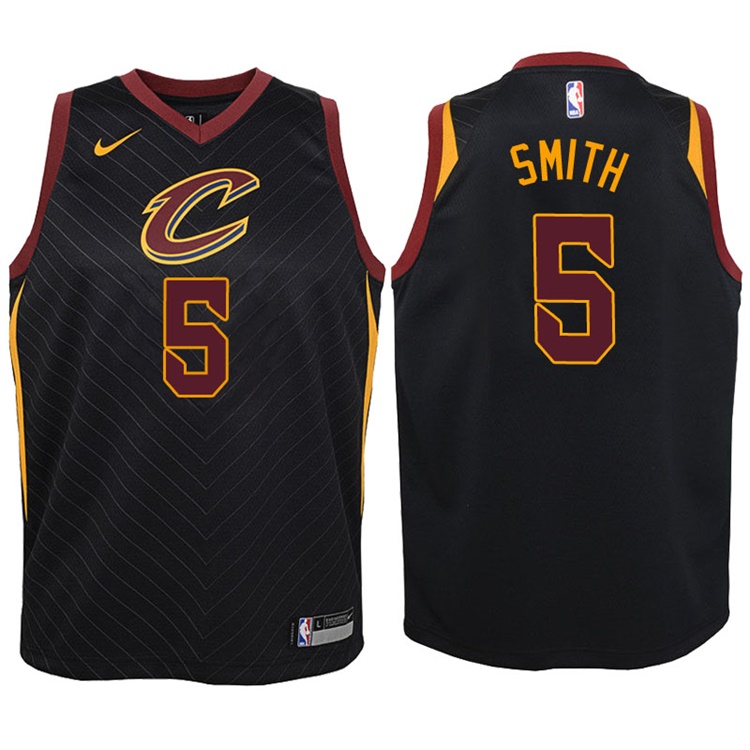 Youth 2017-18 Season JR Smith Cleveland Cavaliers #5 Statement Black Swingman Jersey Youth 2017-18 Season JR Smith Cleveland Cavaliers #5 Statement Black Swingman Jersey