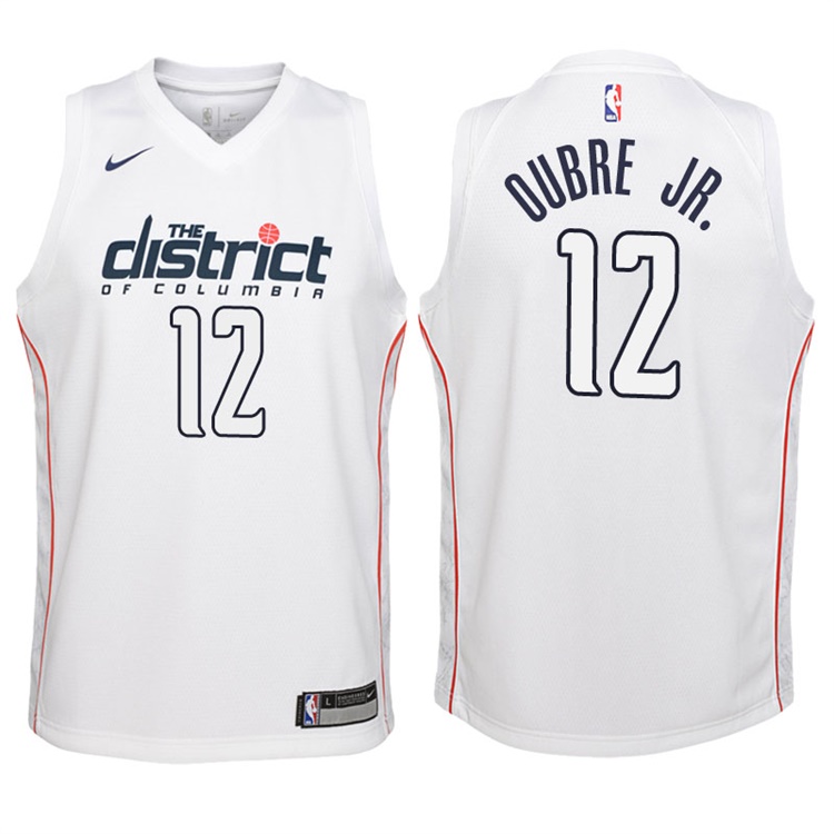 Youth 2017-18 Season Kelly Oubre Jr. Washington Wizards #12 City Edition White Swingman Jersey