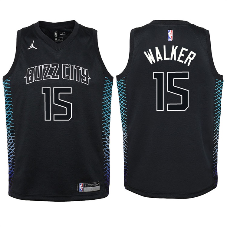 Youth 2017-18 Season Kemba Walker Charlotte Hornets #15 City Edition Black Swingman Jersey Youth 2017-18 Season Kemba Walker Charlotte Hornets #15 City Edition Black Swingman Jersey