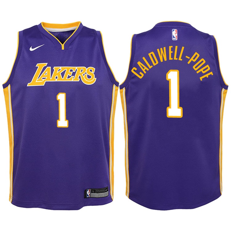 Youth 2017-18 Season Kentavious Caldwell-Pope Los Angeles Lakers #1 Statement Purple Swingman Jersey Youth 2017-18 Season Kentavious Caldwell-Pope Los Angeles Lakers #1 Statement Purple Swingman Jersey