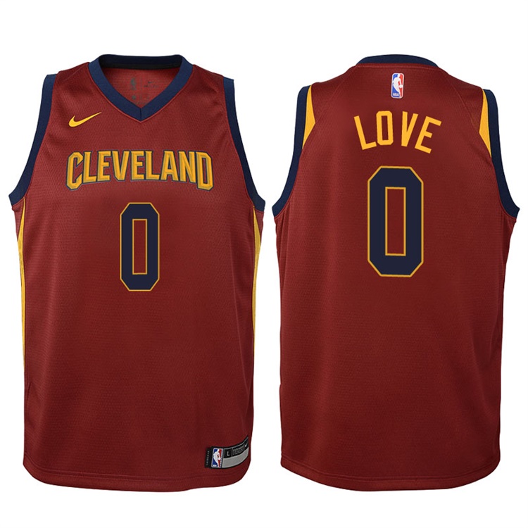 Youth 2017-18 Season Kevin Love Cleveland Cavaliers #0 Icon Maroon Swingman Jersey