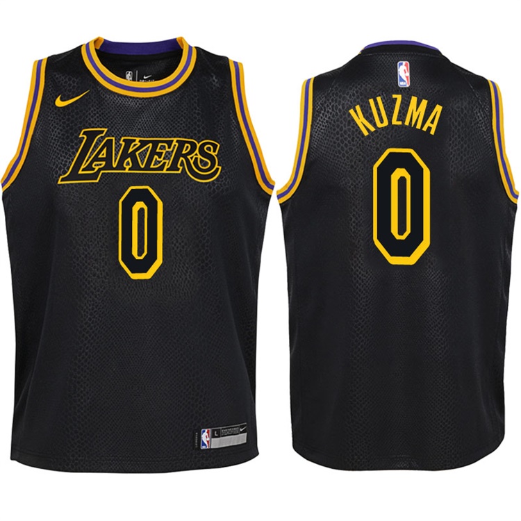 Youth 2017-18 Season Kyle Kuzma Los Angeles Lakers #0 City Edition Black Swingman Jersey Youth 2017-18 Season Kyle Kuzma Los Angeles Lakers #0 City Edition Black Swingman Jersey