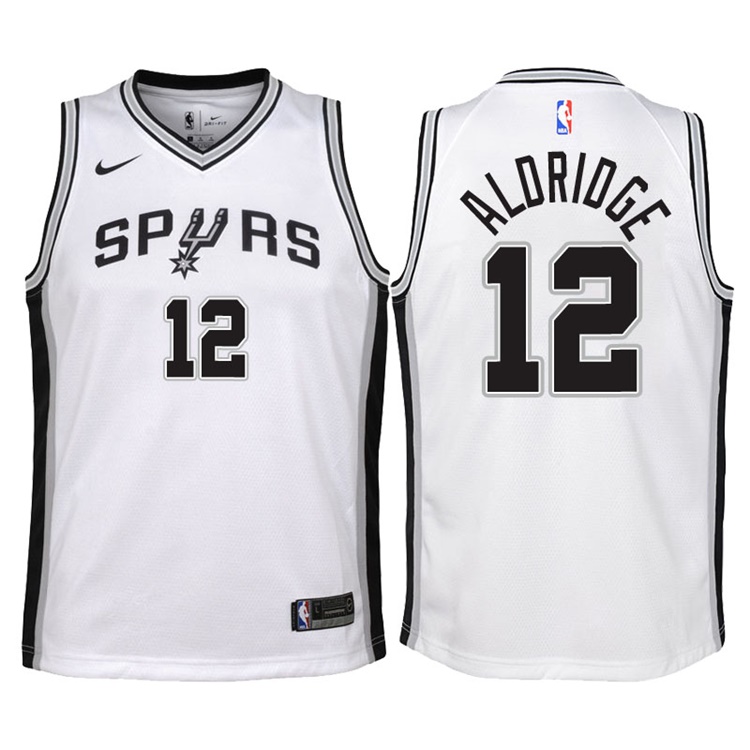 Youth 2017-18 Season LaMarcus Aldridge San Antonio Spurs #12 Association White Swingman Jersey