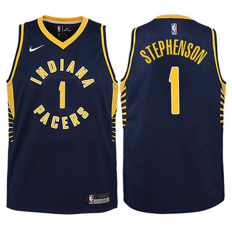 Youth 2017-18 Season Lance Stephenson Indiana Pacers #1 Icon Navy Swingman Jersey