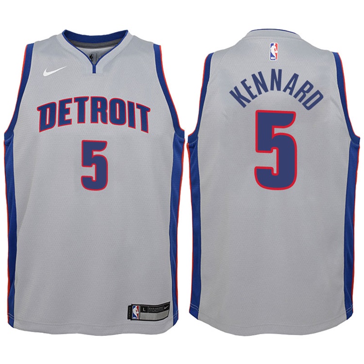 Youth 2017-18 Season Luke Kennard Detroit Pistons #5 Statement Gray Swingman Jersey Youth 2017-18 Season Luke Kennard Detroit Pistons #5 Statement Gray Swingman Jersey