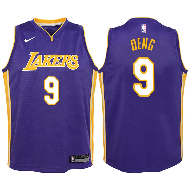 Youth 2017-18 Season Luol Deng Los Angeles Lakers #9 Statement Purple Swingman Jersey Youth 2017-18 Season Luol Deng Los Angeles Lakers #9 Statement Purple Swingman Jersey
