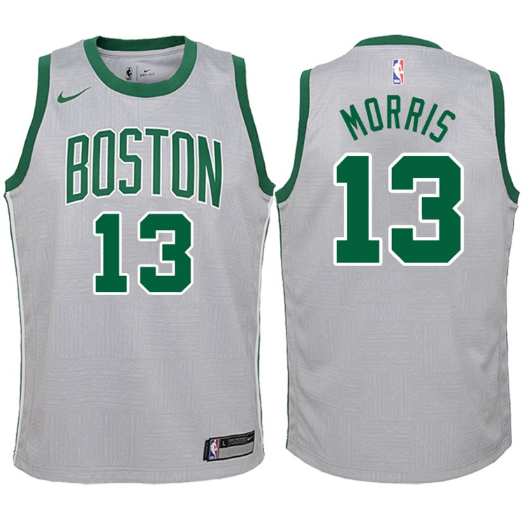 Youth 2017-18 Season Marcus Morris Boston Celtics #13 City Edition Gray Swingman Jersey