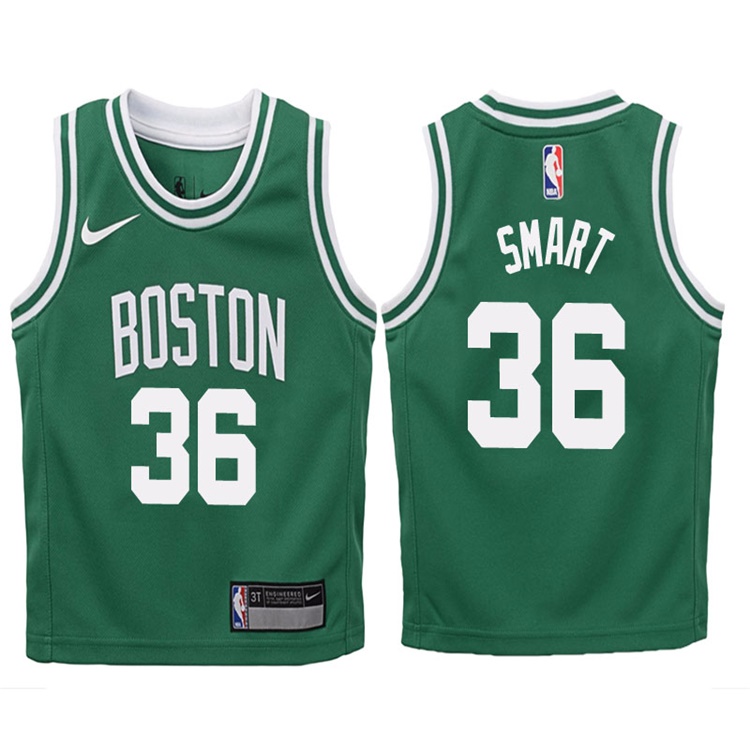 Youth 2017-18 Season Marcus Smart Boston Celtics #36 Icon Green Swingman Jersey