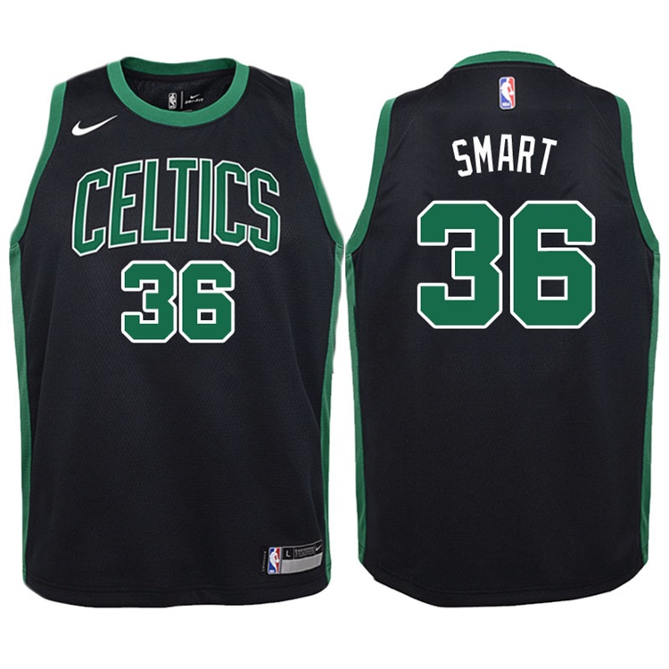Youth 2017-18 Season Marcus Smart Boston Celtics #36 Statement Black Swingman Jersey