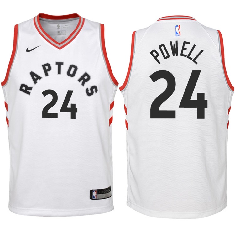 Youth 2017-18 Season Norman Powell Toronto Raptors #24 Association White Swingman Jersey