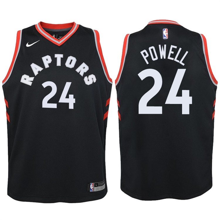 Youth 2017-18 Season Norman Powell Toronto Raptors #24 Statement Black Swingman Jersey