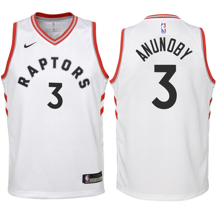 Youth 2017-18 Season OG Anunoby Toronto Raptors #3 Association White Swingman Jersey