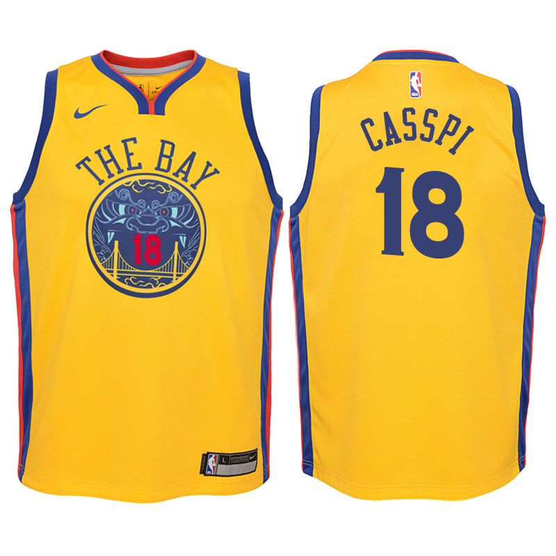 Youth 2017-18 Season Omri Casspi Golden State Warriors #18 City Edition Gold Swingman Jersey Youth 2017-18 Season Omri Casspi Golden State Warriors #18 City Edition Gold Swingman Jersey