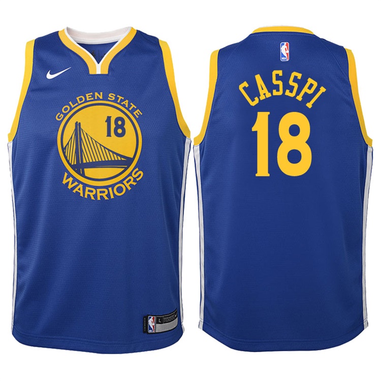 Youth 2017-18 Season Omri Casspi Golden State Warriors #18 Icon Royal Swingman Jersey