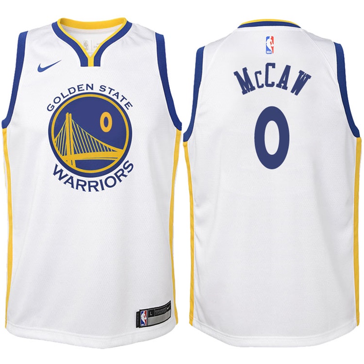 Youth 2017-18 Season Patrick McCaw Golden State Warriors #0 Association White Swingman Jersey
