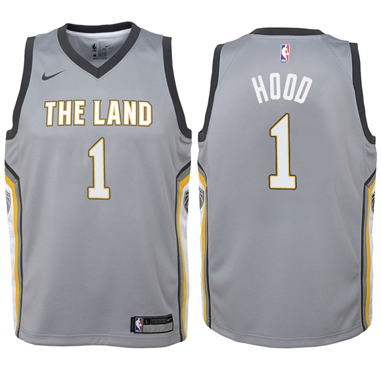 Youth 2017-18 Season Rodney Hood Cleveland Cavaliers #1 City Edition Gray Swingman Jersey Youth 2017-18 Season Rodney Hood Cleveland Cavaliers #1 City Edition Gray Swingman Jersey