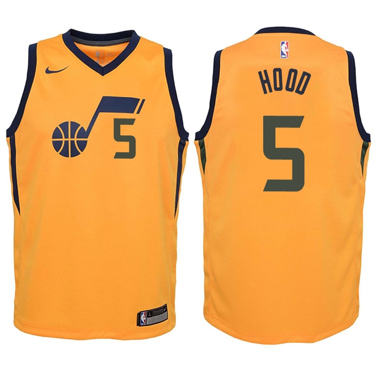 Youth 2017-18 Season Rodney Hood Utah Jazz #5 Statement Yellow Swingman Jersey