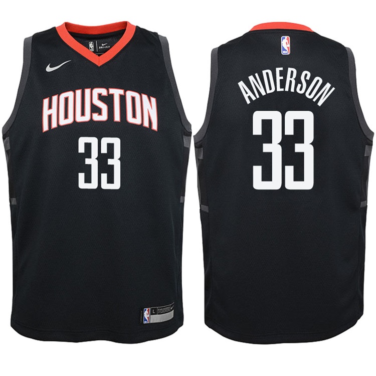 Youth 2017-18 Season Ryan Anderson Houston Rockets #33 City Edition Black Swingman Jersey